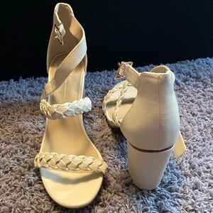 Cream Heels! Never Worn!